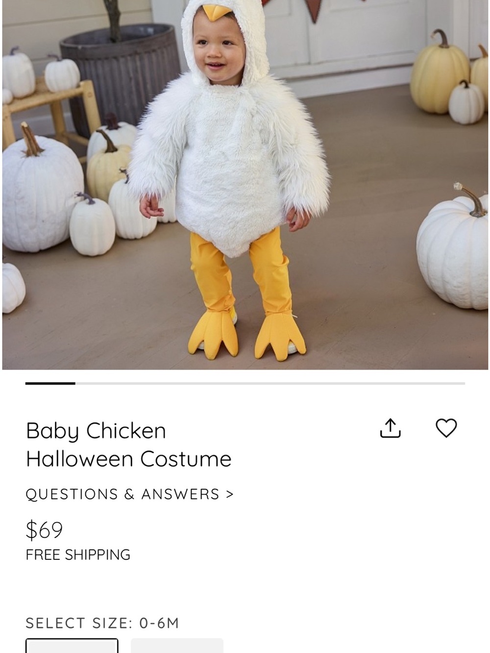 Pottery Barn Kids White and Yellow Chick Costume